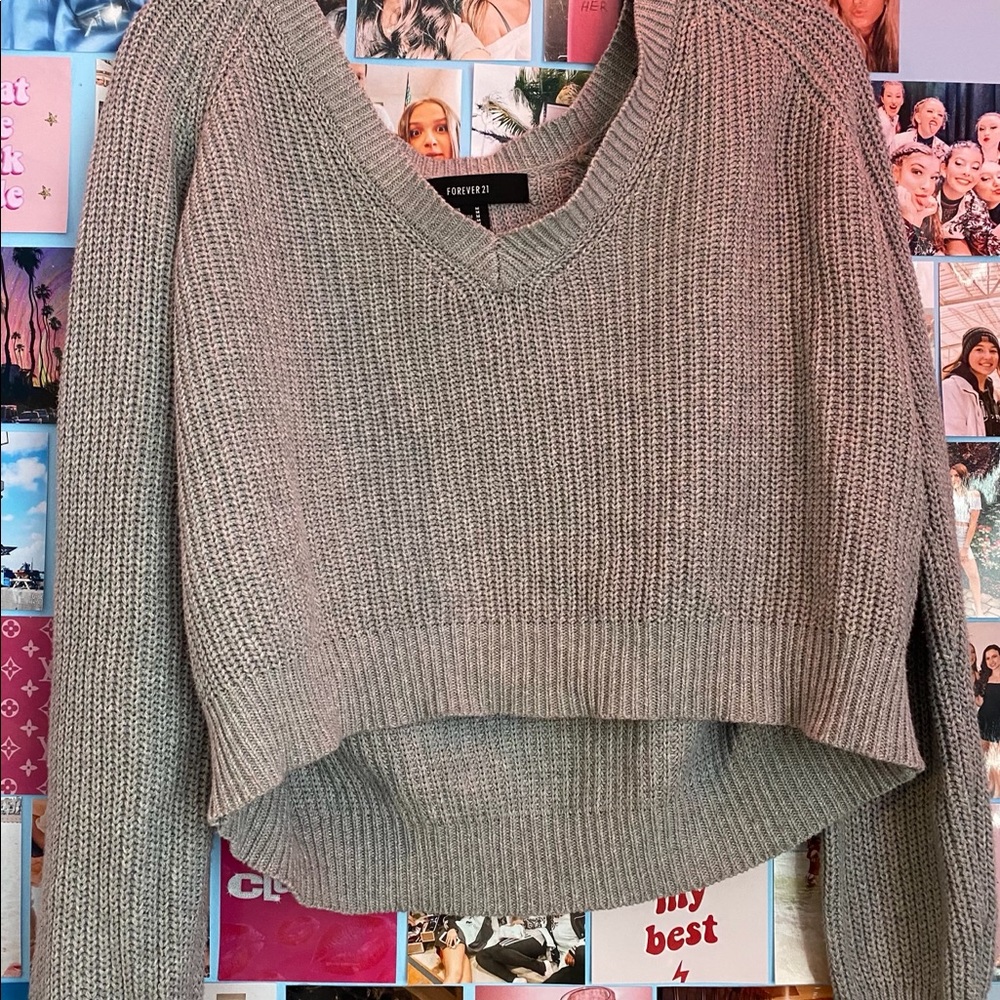 grey sweater